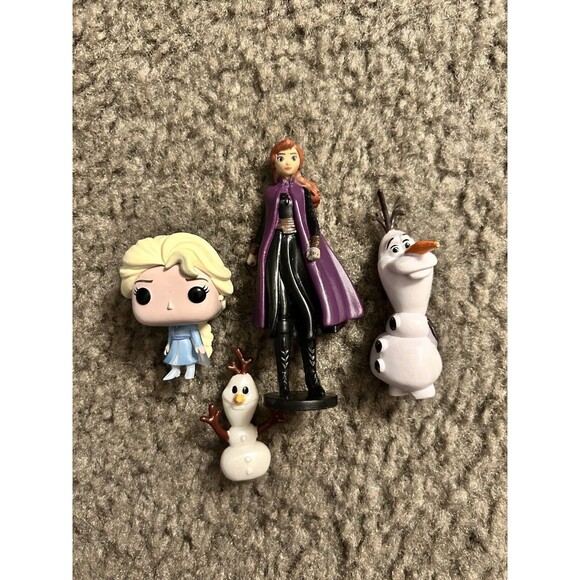 Disneys Frozen Mini Figure Lot Anna Funko Pop Elsa & Olaf - Picture 1 of 7